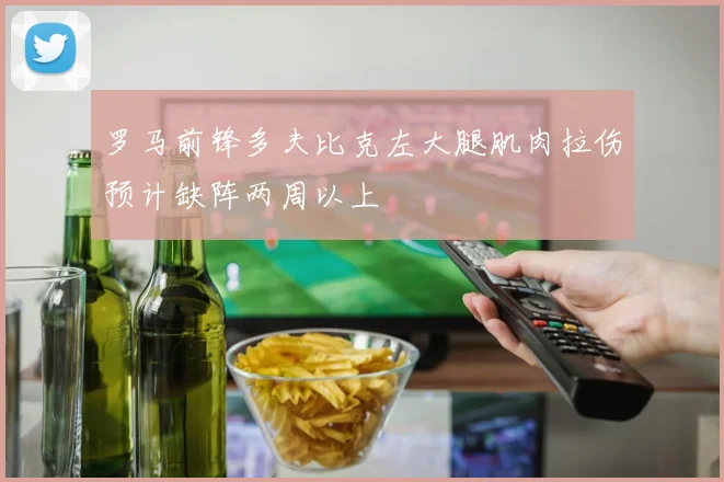罗马前锋多夫比克左大腿肌肉拉伤预计缺阵两周以上